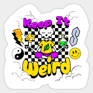 Keep It Weird 90s Sticker